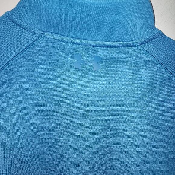 Under Armour Men's Pullover XL Storm Coldgear 1/4 Zip Fleece Sweater Blue - Picture 7 of 8